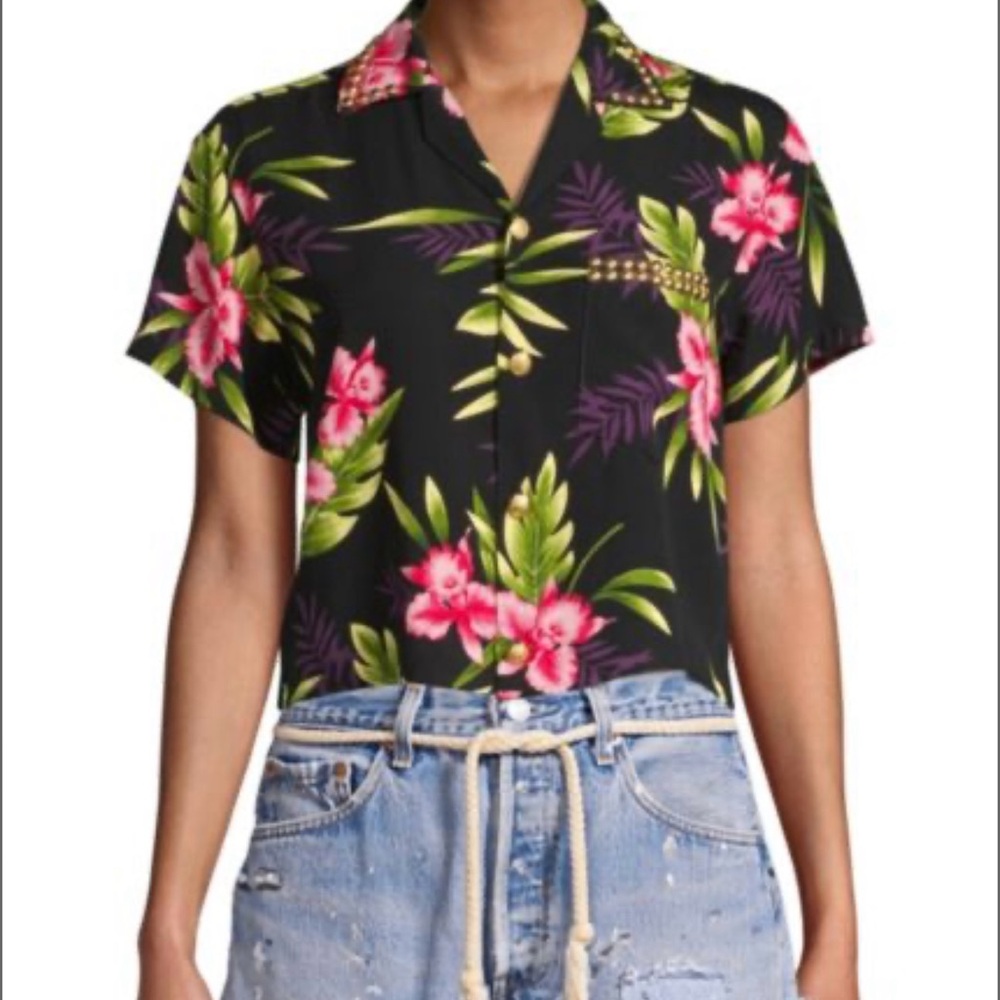 Floral Hawaiian print shirt RILEY